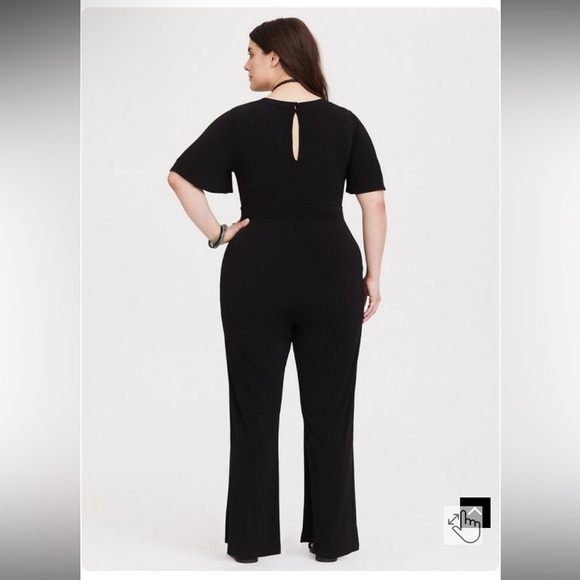 ✨torrid black wide leg studio knit jumpsuit✨ - Picture 3 of 10